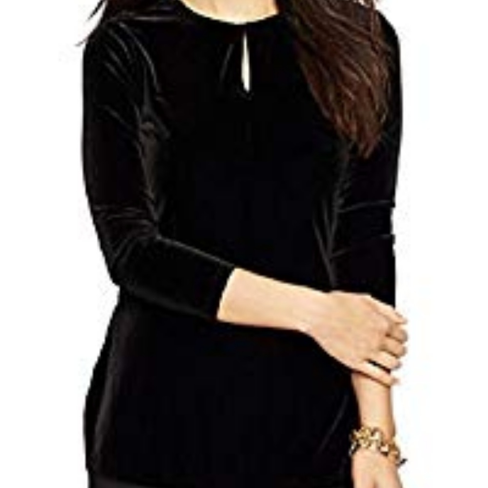 NWT Lauren Ralph Lauren Black velvet tunic M